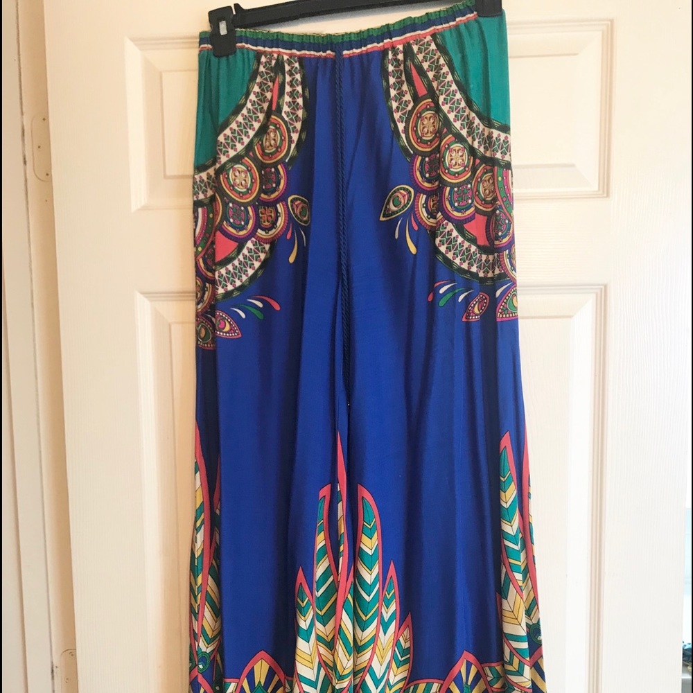 Floral Design Pant Wide Leg